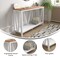 Merrick Lane Erikson Modern Farmhouse Engineered Wood Sofa Table with Wood Bracing and Lower Shelf
